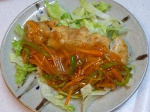 チキン南蛮・野菜入り甘酢掛け